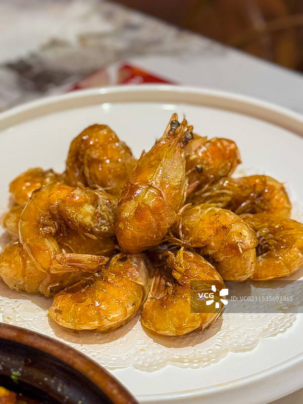 家常菜油爆大虾图片素材