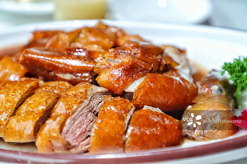 佛山顺德大排档的烧鹅图片素材