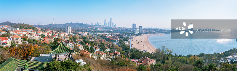 青岛前海全景图图片素材