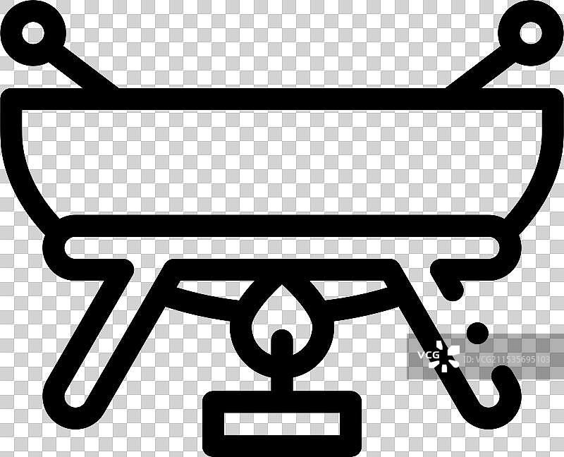 火锅图标，细线风格设计，独立于背景图片素材