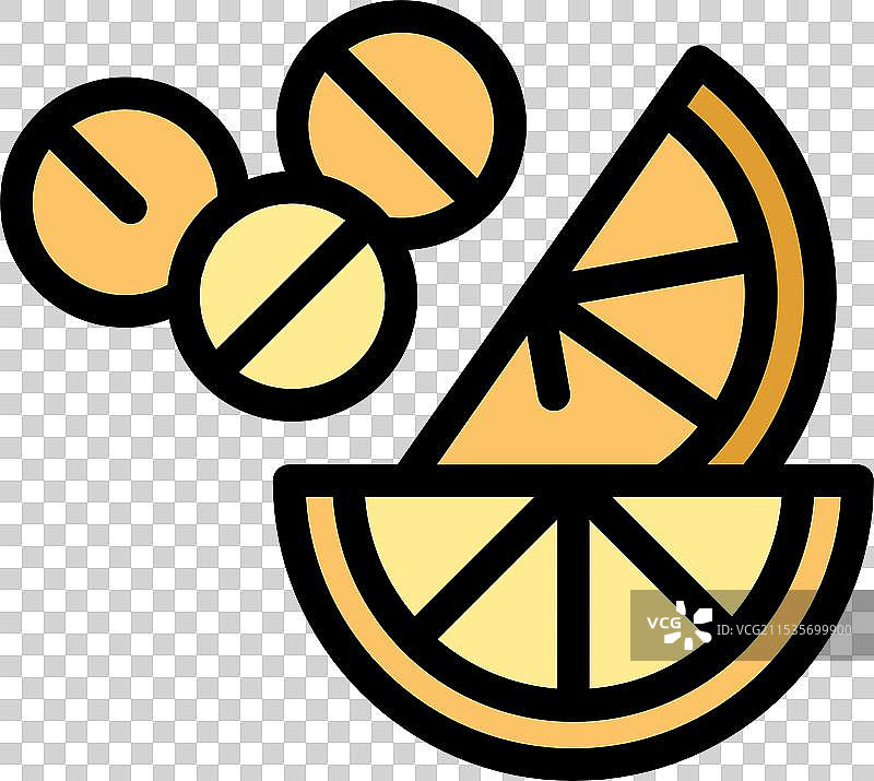 维生素C补充剂与柠檬水果的象征图片素材