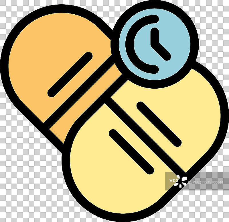 显示服药时间的时钟图标图片素材