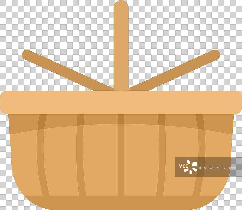 空的野餐篮静静等待食物的放入图片素材