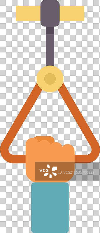 手握住一个三角形的扶手图片素材