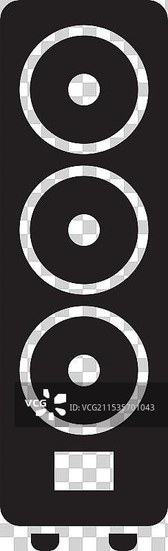 音响系统图标标志设计模板，独立展示图片素材