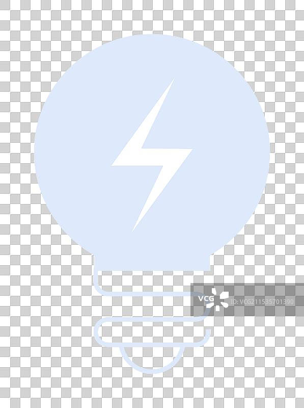 带有闪电符号的灯泡象征着能量图片素材