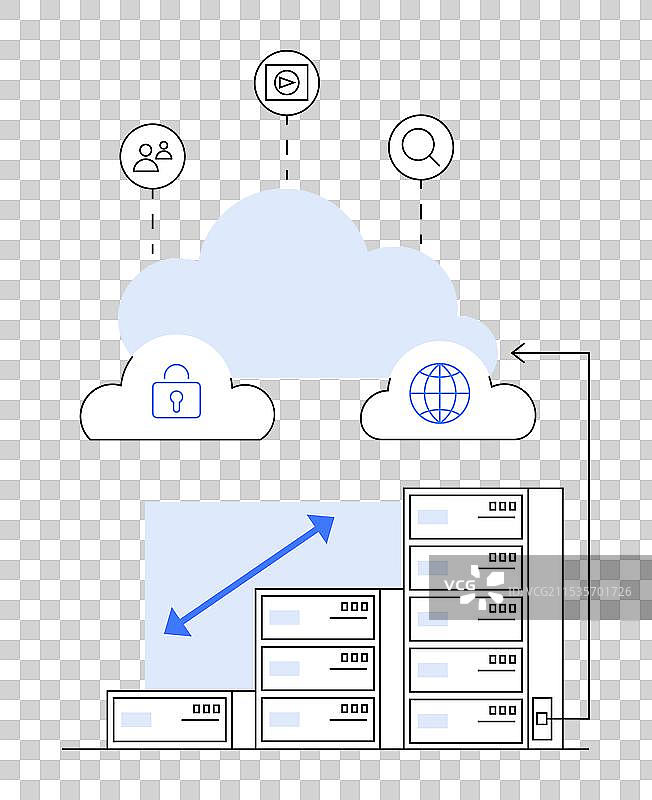 云计算和数据存储解决方案图片素材