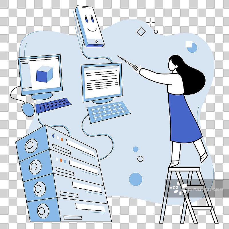 系统管理员 IT 专家正在工作图片素材