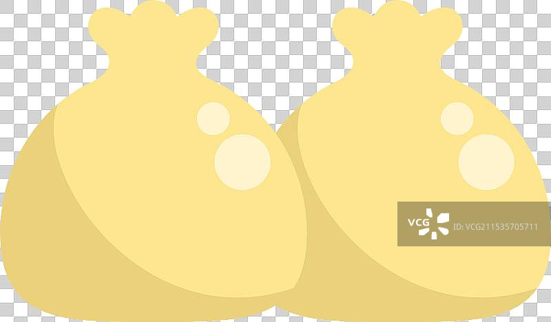 两个新鲜的卡乔卡瓦洛奶酪袋悬挂着图片素材