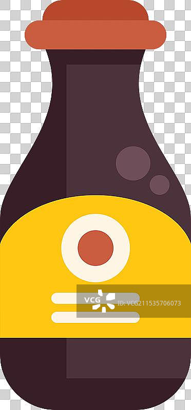 装有深色液体和黄色物质的玻璃瓶图片素材