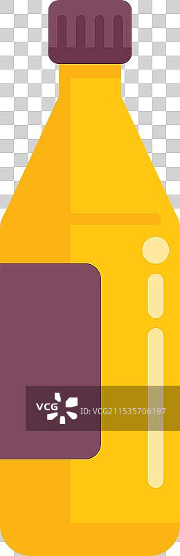 黄色塑料瓶包装模型，带空白标签图片素材