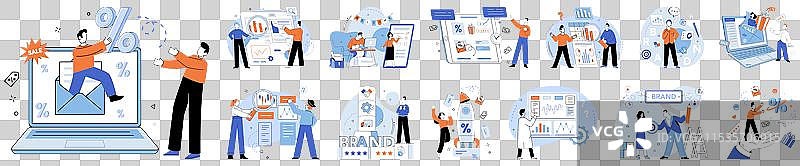 品牌讲述者编织故事图片素材