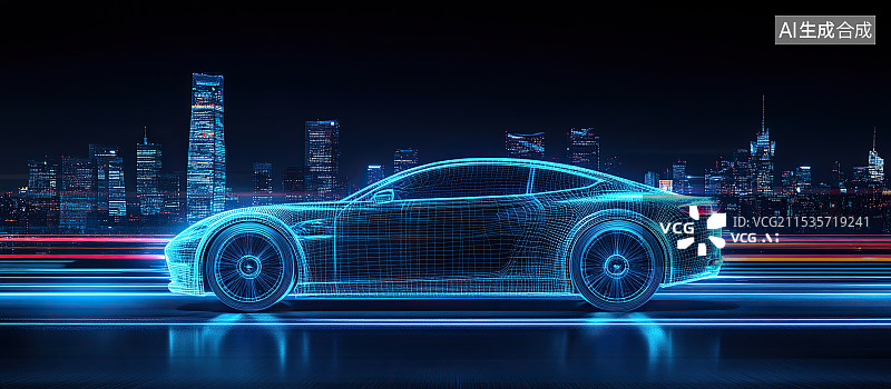 【AI数字艺术】未来新能源汽车图片素材
