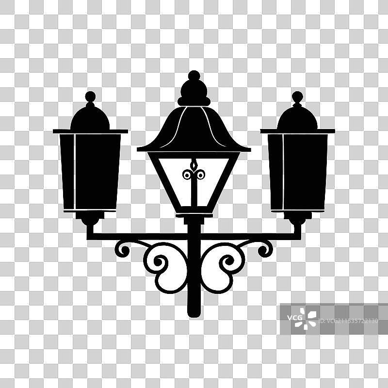 墙壁壁灯剪影图片素材