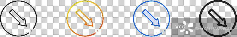 保持右侧图标，细线性渐变蓝色描边图片素材