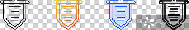 拉格纳帕特里卡图标，细线性渐变蓝色图片素材
