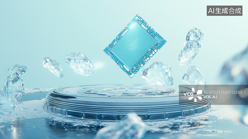 【AI数字艺术】未来科技能源，芯片，大数据图片素材