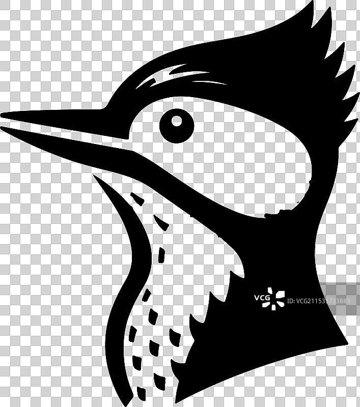 啄木鸟卡通动物标志图片素材