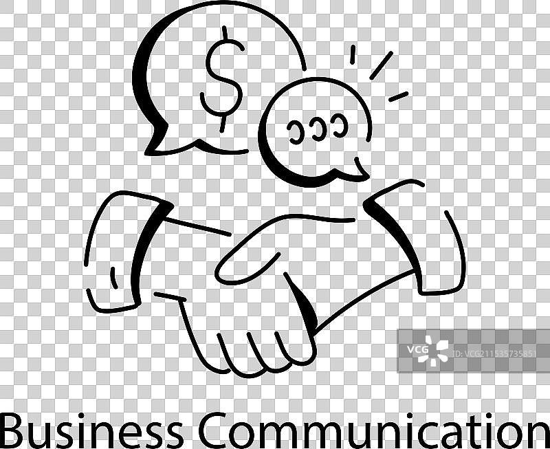 基本的RGB商业沟通图标，涂鸦风格图片素材