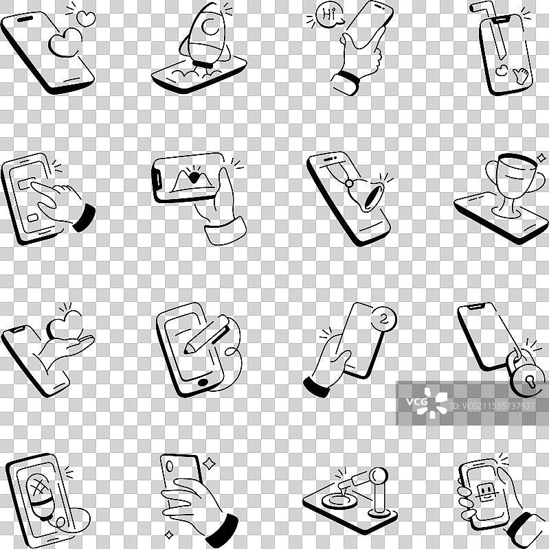 基本的RGB手机互动涂鸦包图片素材