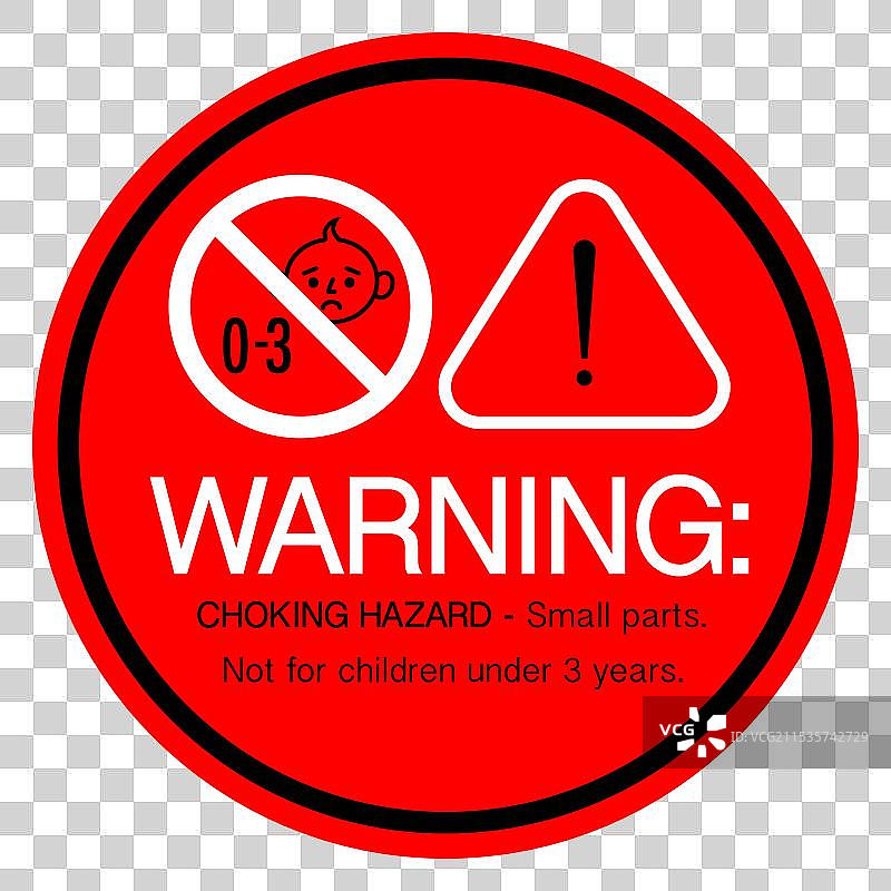 窒息危险标志贴纸或横幅图片素材