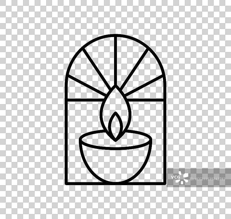 优雅水疗蜡烛线条艺术logo设计图片素材