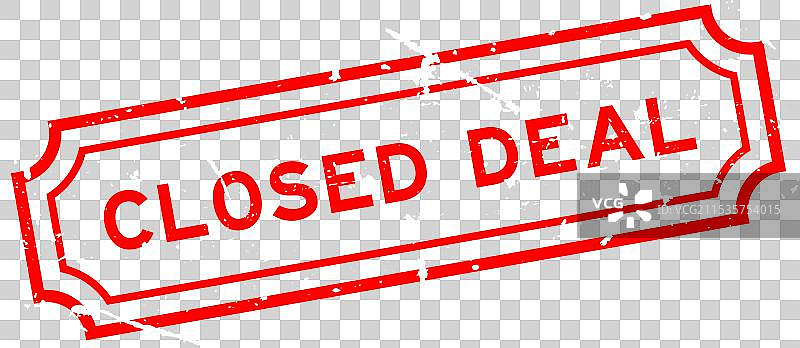 红色磨损的“成交”字样橡胶印章图片素材