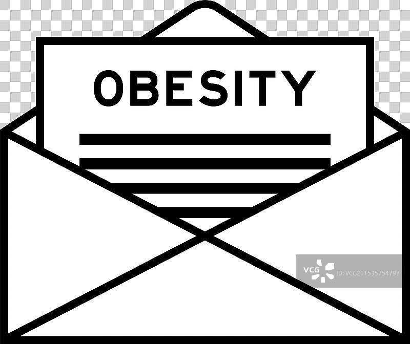 信封和信件上带有“肥胖”字样的标志图片素材