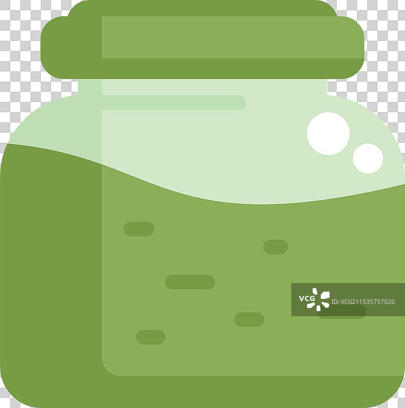 绿色罐子里装着绿色物质的图标图片素材