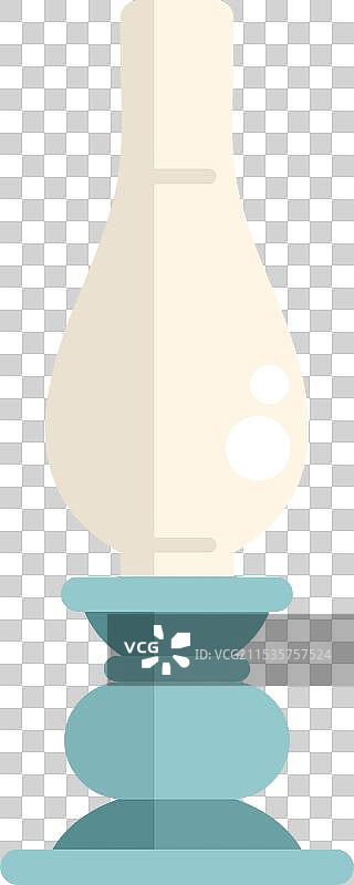 桌子上的煤气灯发出光亮图片素材