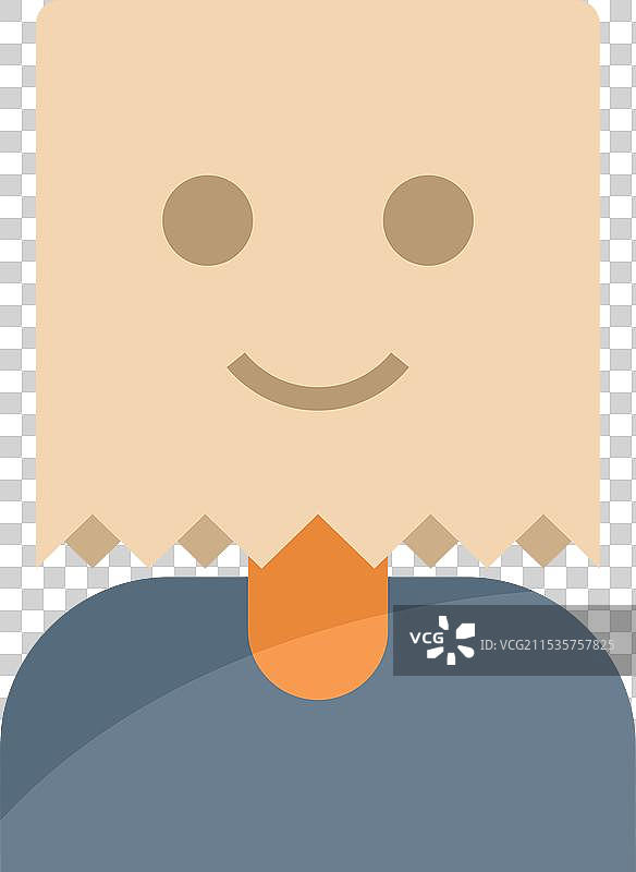 商人戴着一个快乐的纸袋在头上图片素材