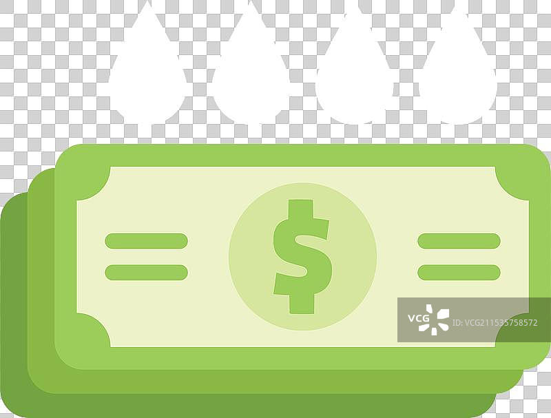 一叠绿色美元钞票象征着财富图片素材