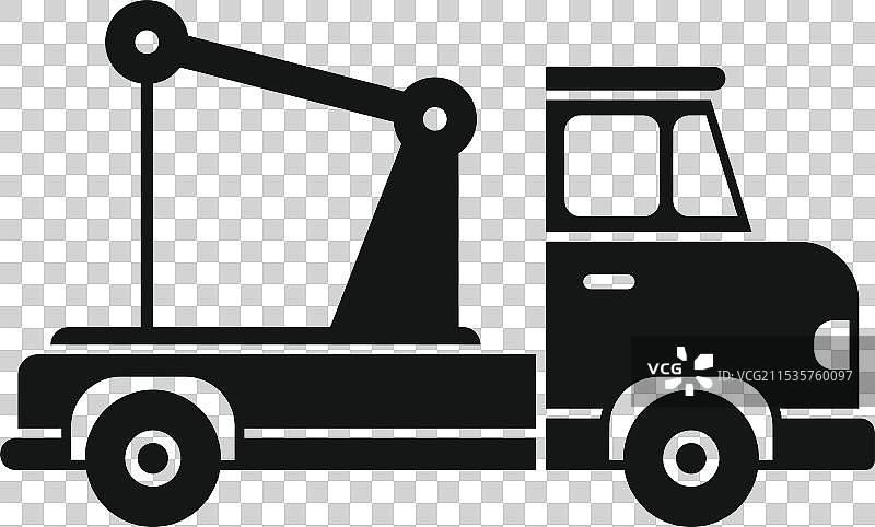 拖车为故障车辆提供路边援助图片素材