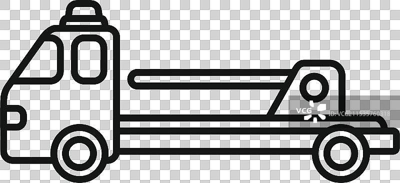 拖车平台道路救援图标图片素材