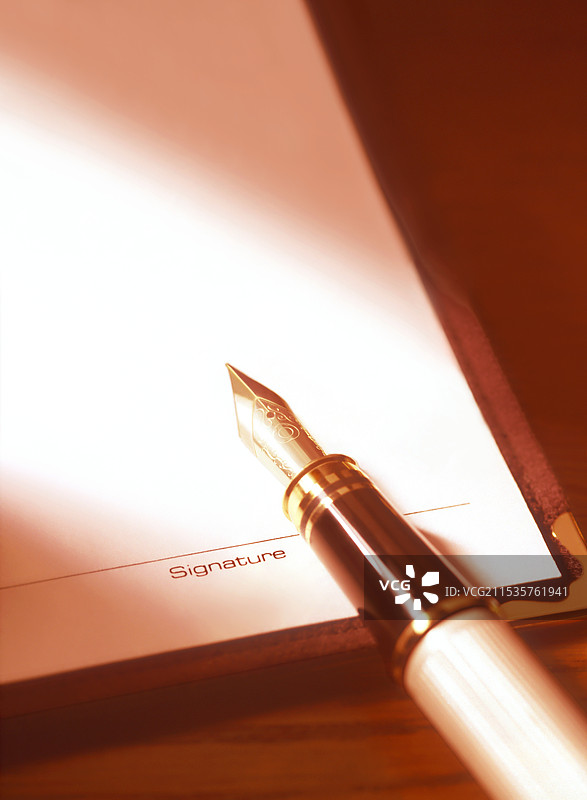 钢笔和签名图片素材