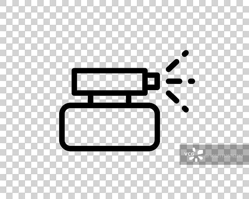 化妆品身体和皮肤喷雾瓶图标图片素材