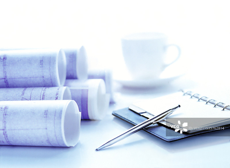 蓝图和系统笔记本图片素材
