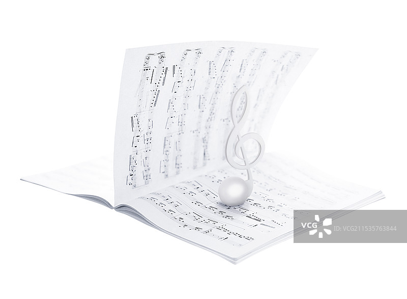 G大调音符和乐谱图片素材