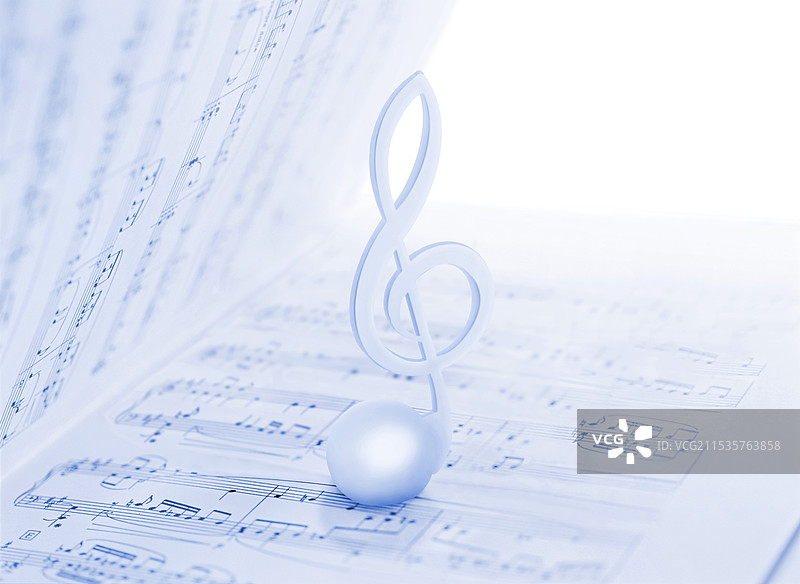 G大调音符和乐谱图片素材