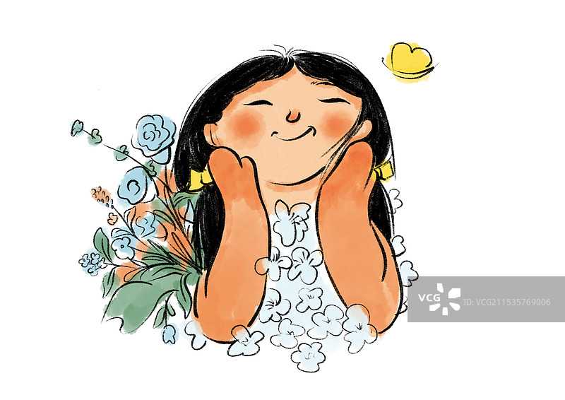 小女孩图片素材