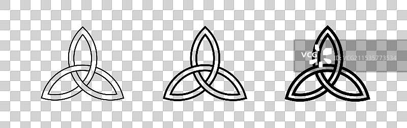 维京黑色三角形古董凯尔特结教 pagan图片素材