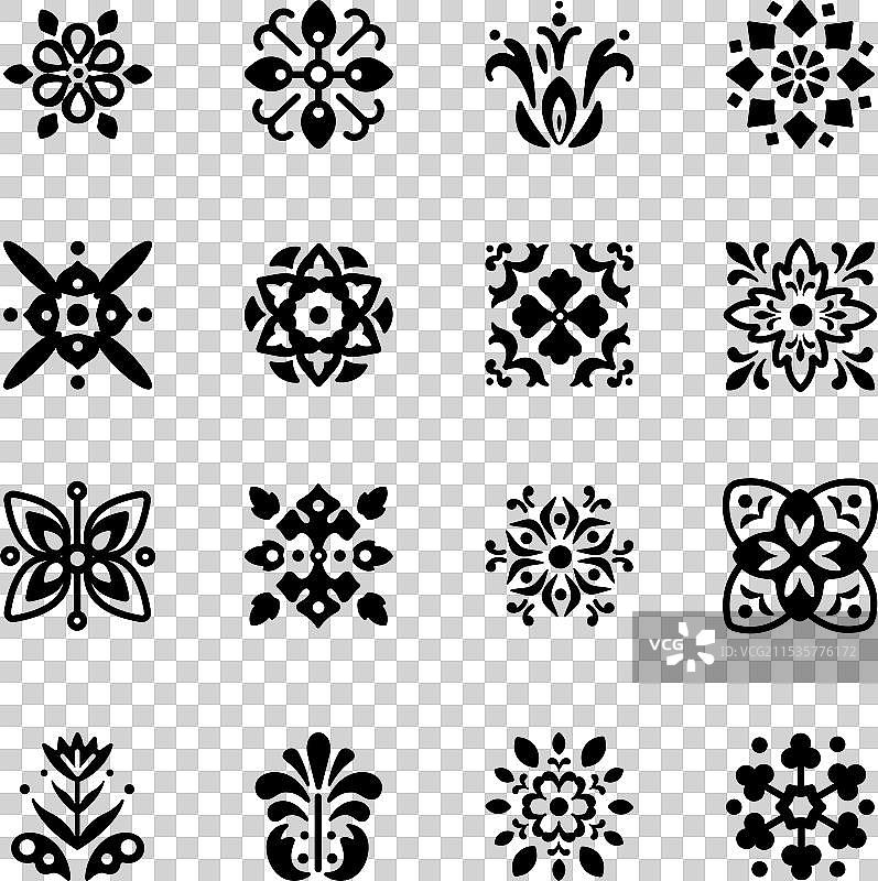 花束艺术实心图标图片素材