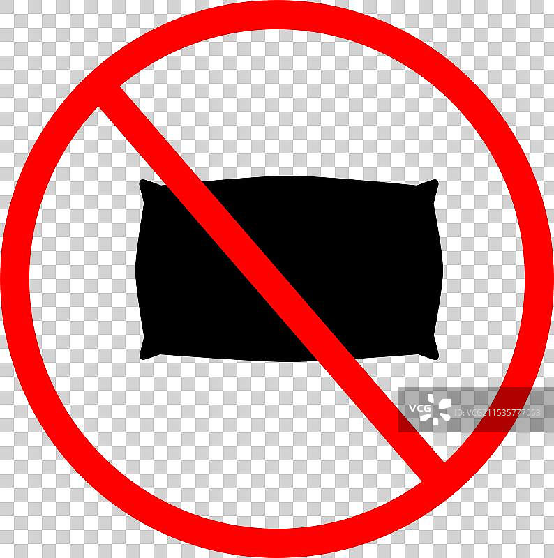 无枕头图标 睡眠障碍标志 请勿使用图片素材