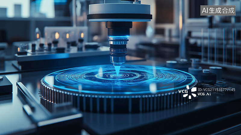 【AI数字艺术】未来高科技光刻机特写图片素材