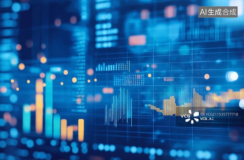 【AI数字艺术】电子数据科技背景图片素材