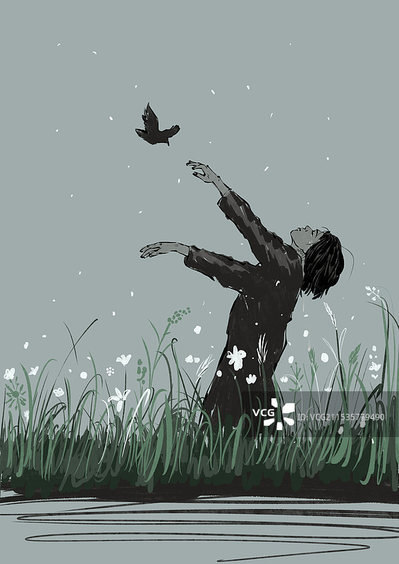 意境插画图片素材