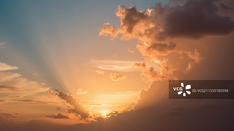 壮丽的晚霞图片素材