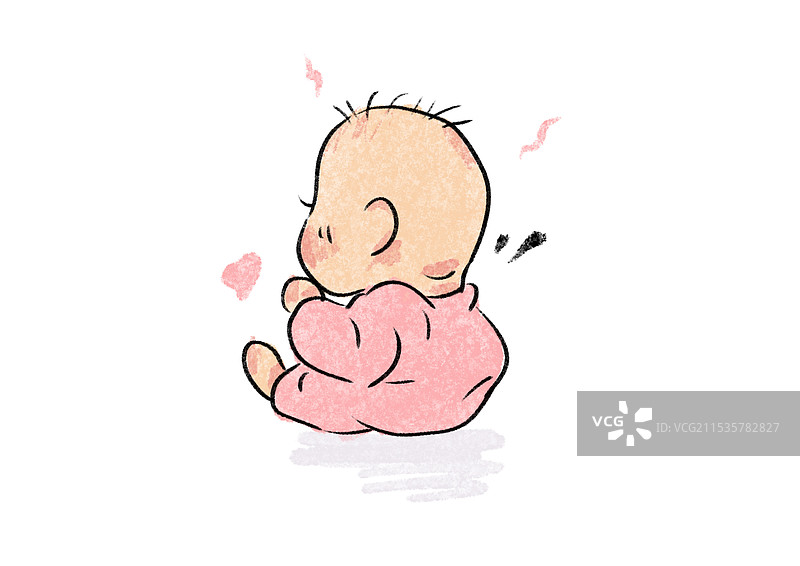 婴儿背面图片素材