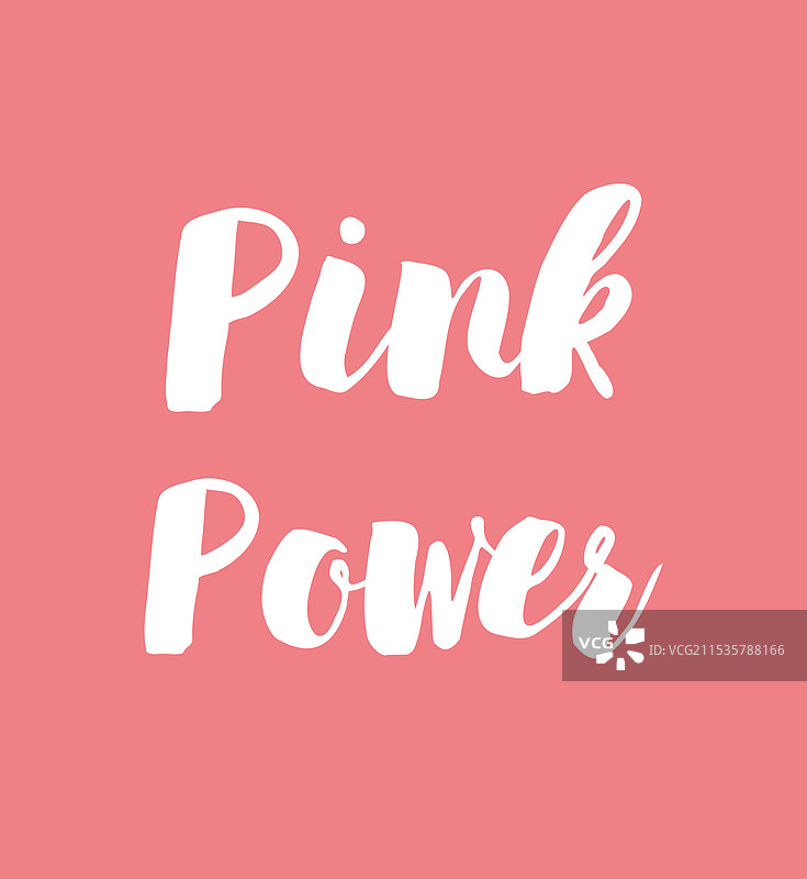 为女性赋能的粉色力量口号设计图片素材