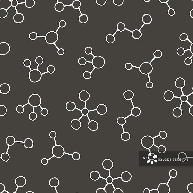 分子轮廓无缝图案设计图片素材